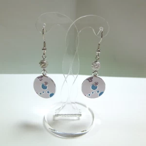 七宝焼き　水玉　ピアス
