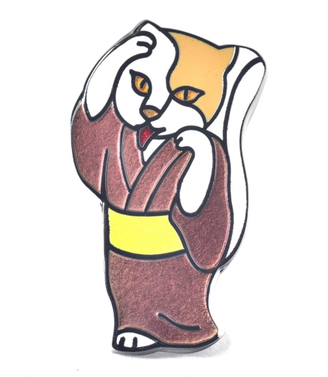 猫又 | 帯留め | 妖怪七宝